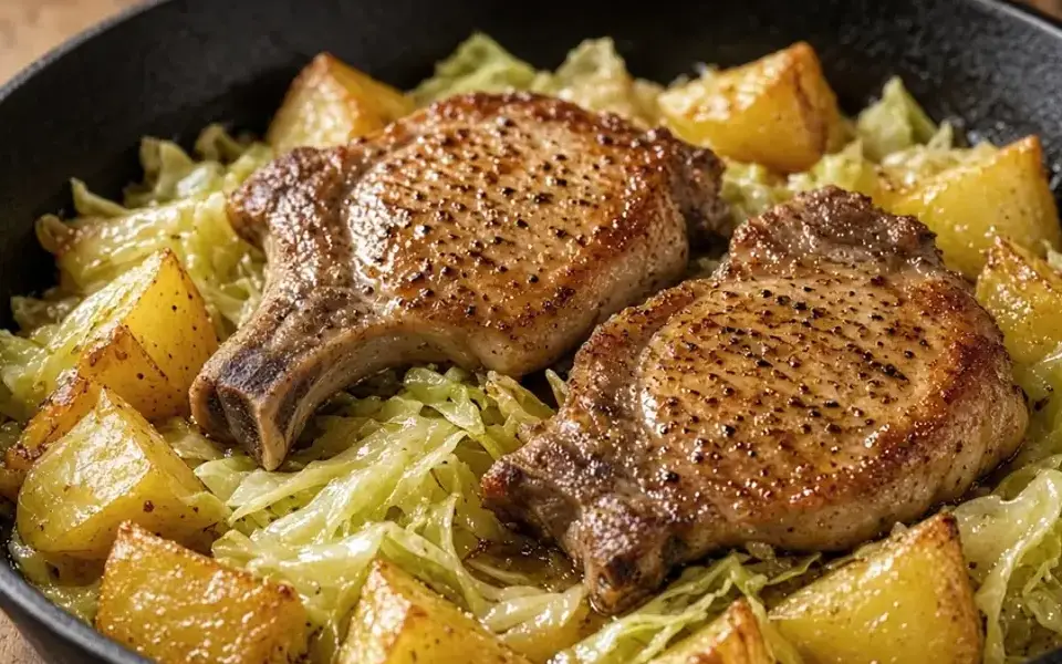 Bigos with pork, cabbage, and potatoes