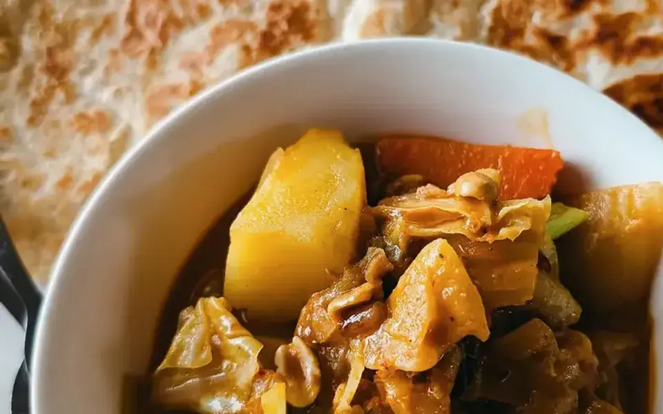 Fasolada with beans, carrots, and potatoes