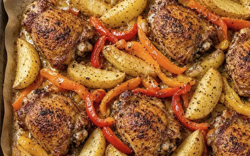 Lebanese chicken with carrots and potatoes