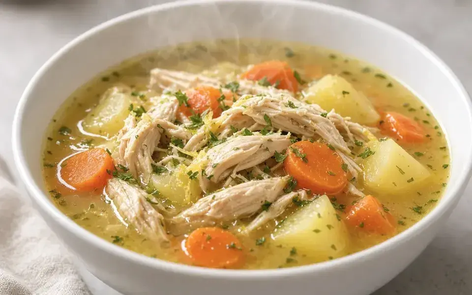 Oyakodon with chicken, carrots, and rice