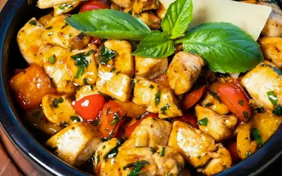 Tom yum with chicken, tomatoes, and rice